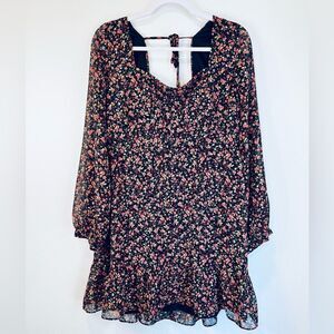 LULUS WOMENS FLORAL MINI DRESS SIZE XL